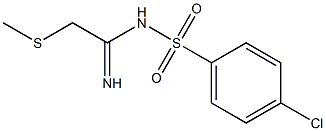 N1-[2-(methylthio)ethanimidoyl]-4-chlorobenzene-1-sulfonamide Struktur