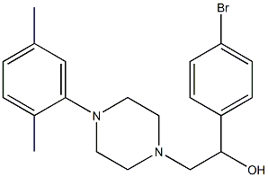 1-(4-bromophenyl)-2-[4-(2,5-dimethylphenyl)piperazino]-1-ethanol Struktur