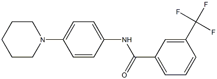 N-(4-piperidinophenyl)-3-(trifluoromethyl)benzenecarboxamide Struktur