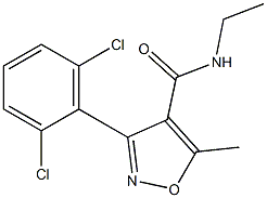 N4-ethyl-3-(2,6-dichlorophenyl)-5-methylisoxazole-4-carboxamide Struktur