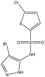 N2-(4-bromo-1H-pyrazol-5-yl)-5-chlorothiophene-2-sulfonamide Struktur