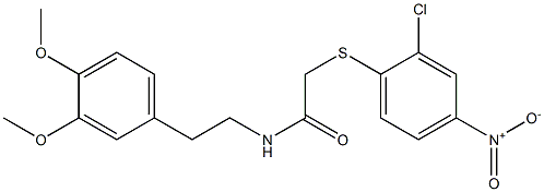 N1-(3,4-dimethoxyphenethyl)-2-[(2-chloro-4-nitrophenyl)thio]acetamide Struktur