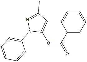 3-methyl-1-phenyl-1H-5-pyrazolyl benzoate Struktur