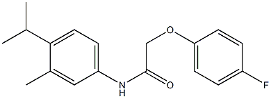 2-(4-fluorophenoxy)-N-(4-isopropyl-3-methylphenyl)acetamide Struktur