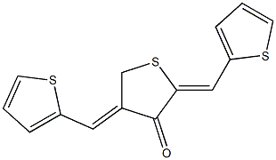 2,4-di(2-thienylmethylidene)tetrahydrothiophen-3-one Struktur