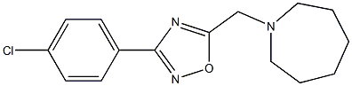 5-(azepan-1-ylmethyl)-3-(4-chlorophenyl)-1,2,4-oxadiazole Struktur