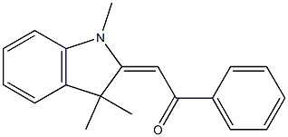 1-phenyl-2-(1,3,3-trimethyl-2,3-dihydro-1H-indol-2-yliden)ethan-1-one Struktur