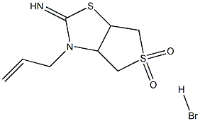 3-allyl-2-iminoperhydro-5lambda~6~-thieno[3,4-d][1,3]thiazole-5,5-dione hydrobromide Struktur