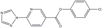 4-chlorophenyl 6-(1H-1,2,4-triazol-1-yl)nicotinate Struktur