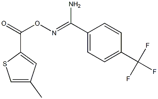 O1-[(4-methyl-2-thienyl)carbonyl]-4-(trifluoromethyl)benzene-1-carbohydroximamide Struktur