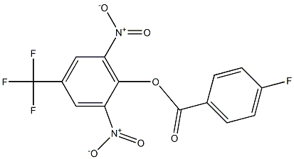 2,6-dinitro-4-(trifluoromethyl)phenyl 4-fluorobenzoate Struktur