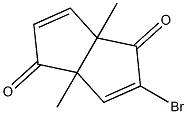 2-bromo-3a,6a-dimethyl-1,3a,4,6a-tetrahydropentalene-1,4-dione Struktur