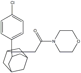 2-[2-(4-chlorophenyl)-2-adamantyl]-1-morpholino-1-ethanone Struktur