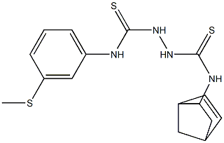 N1-bicyclo[2.2.1]hept-5-en-2-yl-N2-[3-(methylthio)phenyl]hydrazine-1,2-dicarbothioamide Struktur