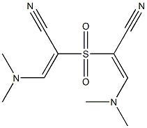 2-{[1-cyano-2-(dimethylamino)vinyl]sulfonyl}-3-(dimethylamino)acrylonitrile Struktur