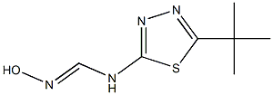 N-[5-(tert-butyl)-1,3,4-thiadiazol-2-yl]-N'-hydroxyiminoformamide Struktur