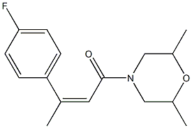 (Z)-1-(2,6-dimethylmorpholino)-3-(4-fluorophenyl)-2-buten-1-one Struktur