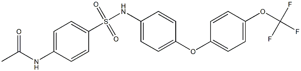 N1-[4-({4-[4-(trifluoromethoxy)phenoxy]anilino}sulfonyl)phenyl]acetamide Struktur