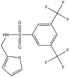 N1-(2-thienylmethyl)-3,5-di(trifluoromethyl)benzene-1-sulfonamide Struktur