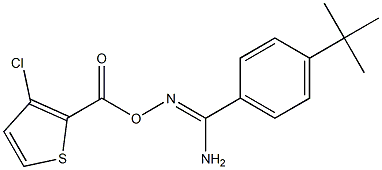 O1-[(3-chloro-2-thienyl)carbonyl]-4-(tert-butyl)benzene-1-carbohydroximamide Struktur