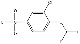 3-chloro-4-(difluoromethoxy)benzenesulfonyl chloride Struktur