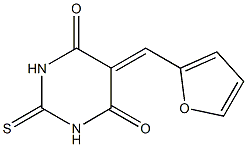 5-(2-furylmethylidene)-2-thioxohexahydropyrimidine-4,6-dione Struktur