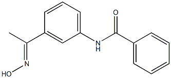 N-{3-[N-hydroxyethanimidoyl]phenyl}benzamide Struktur