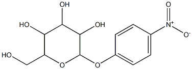 2-(hydroxymethyl)-6-(4-nitrophenoxy)tetrahydro-2H-pyran-3,4,5-triol Struktur