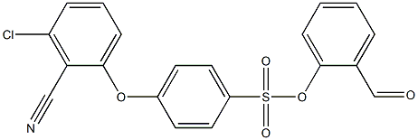 2-formylphenyl 4-(3-chloro-2-cyanophenoxy)benzene-1-sulfonate Struktur