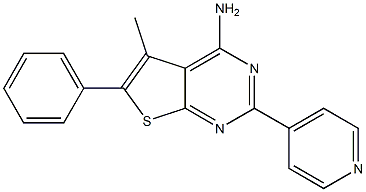 5-methyl-6-phenyl-2-(4-pyridyl)thieno[2,3-d]pyrimidin-4-amine Struktur