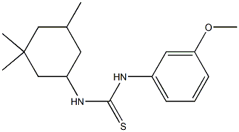 N-(3-methoxyphenyl)-N'-(3,3,5-trimethylcyclohexyl)thiourea Struktur