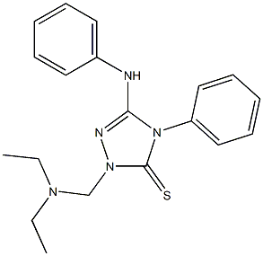 3-anilino-1-[(diethylamino)methyl]-4-phenyl-4,5-dihydro-1H-1,2,4-triazole-5-thione Struktur