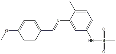 N-{3-[(4-methoxybenzylidene)amino]-4-methylphenyl}methanesulfonamide Struktur