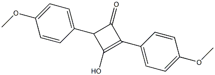 3-hydroxy-2,4-bis(4-methoxyphenyl)-2-cyclobuten-1-one Struktur