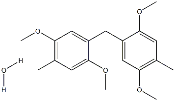 1-(2,5-dimethoxy-4-methylbenzyl)-2,5-dimethoxy-4-methylbenzene hydrate Struktur