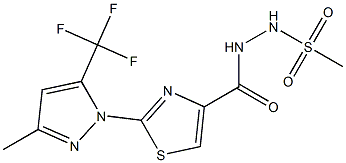 N'-({2-[3-methyl-5-(trifluoromethyl)-1H-pyrazol-1-yl]-1,3-thiazol-4-yl}carbonyl)methanesulfonohydrazide Struktur