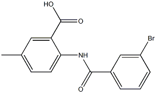 2-[(3-bromobenzoyl)amino]-5-methylbenzenecarboxylic acid Struktur