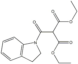 diethyl 2-(2,3-dihydro-1H-indol-1-ylcarbonyl)malonate Struktur