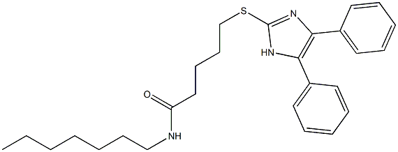 N1-heptyl-5-[(4,5-diphenyl-1H-imidazol-2-yl)thio]pentanamide Struktur