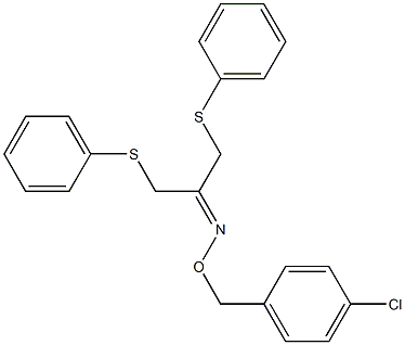 1,3-bis(phenylsulfanyl)acetone O-(4-chlorobenzyl)oxime Struktur