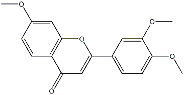 2-(3,4-dimethoxyphenyl)-7-methoxy-4H-chromen-4-one Struktur