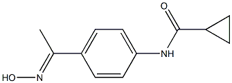 N-{4-[N-hydroxyethanimidoyl]phenyl}cyclopropanecarboxamide Struktur