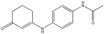 N-{4-[(3-oxo-1-cyclohexenyl)amino]phenyl}acetamide Struktur