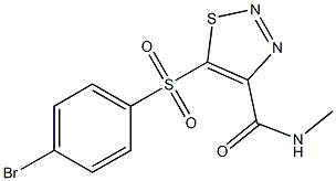 5-[(4-bromophenyl)sulfonyl]-N-methyl-1,2,3-thiadiazole-4-carboxamide Struktur