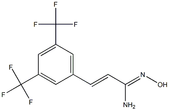 3-[3,5-bis(trifluoromethyl)phenyl]-N'-hydroxyprop-2-enimidamide Struktur