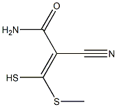 2-cyano-3-mercapto-3-(methylthio)acrylamide Struktur