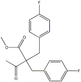 methyl 2,2-di(4-fluorobenzyl)-3-oxobutanoate Struktur