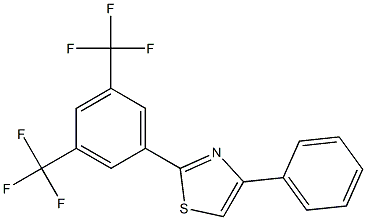 2-[3,5-di(trifluoromethyl)phenyl]-4-phenyl-1,3-thiazole Struktur