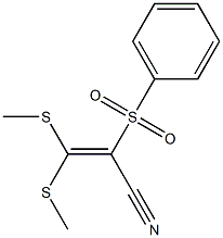 3,3-bis(methylsulfanyl)-2-(phenylsulfonyl)acrylonitrile Struktur