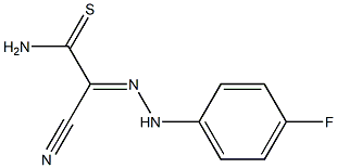 2-cyano-2-[2-(4-fluorophenyl)hydrazono]ethanethioamide Struktur